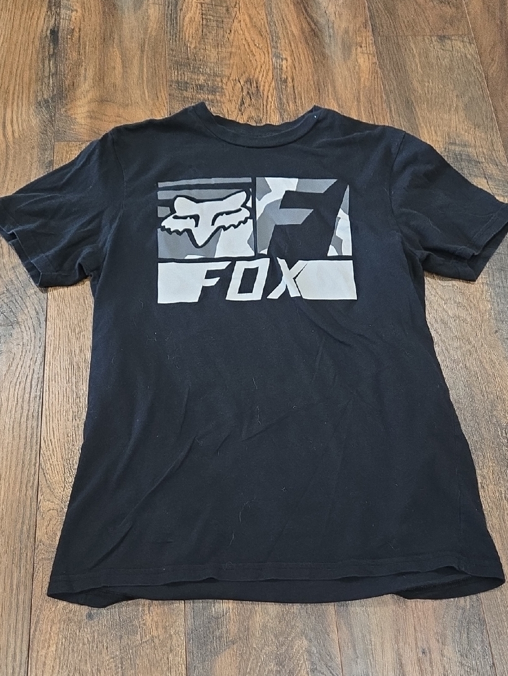 Fox Black Short-Sleeve Graphic Logo Tee